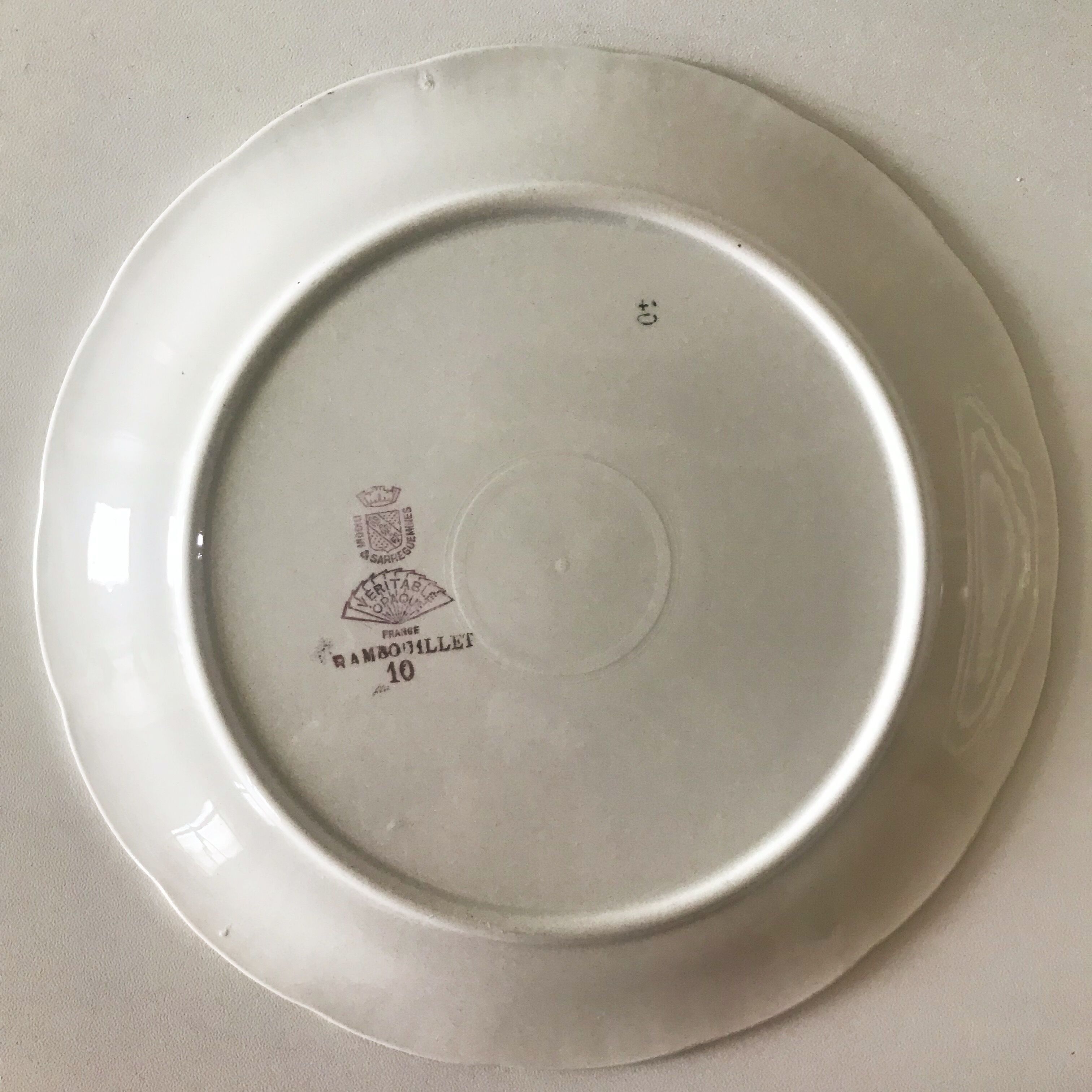 Lot of 6 dessert plates Digoin Sarreguemines