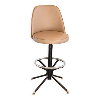 Tabouret de bar par Admiral Chrome Corp. USA 1950's