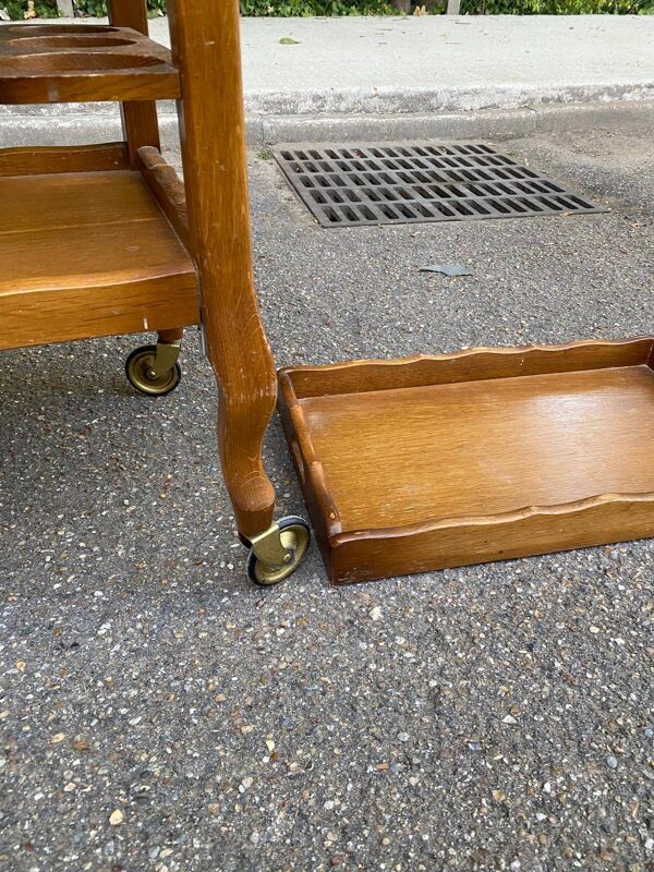 Desserte chariot à desserts bar sur roulettes avec plateau amovible vintage