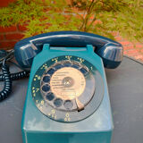 Telephone vintage Socotel S63 bleu 1983
