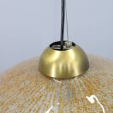 1970s Glass Pendant Light , Italy
