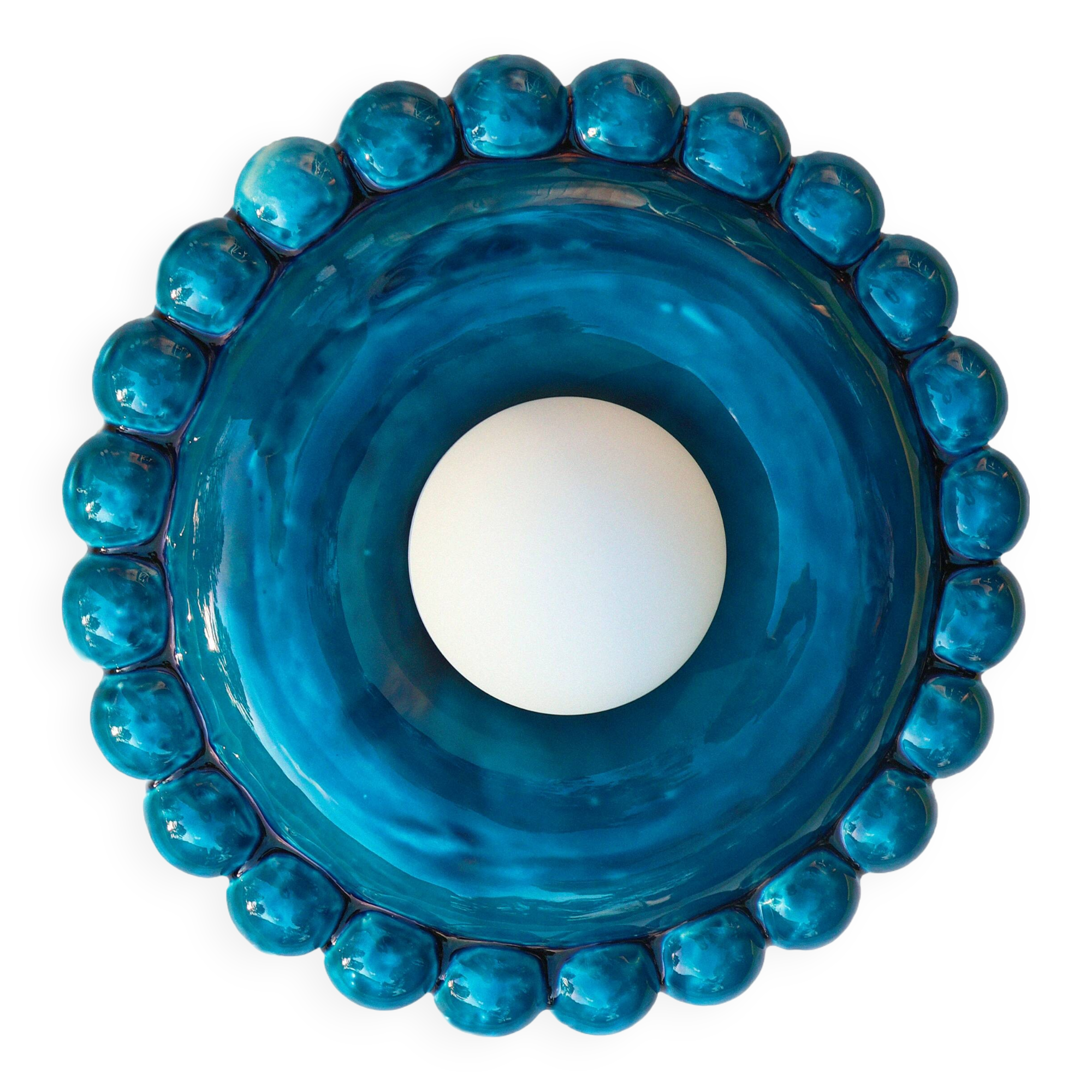 Luna Tall Lagoon Blue Wall Lamp