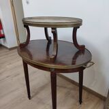 Tea table style louis xvi wood and bronze