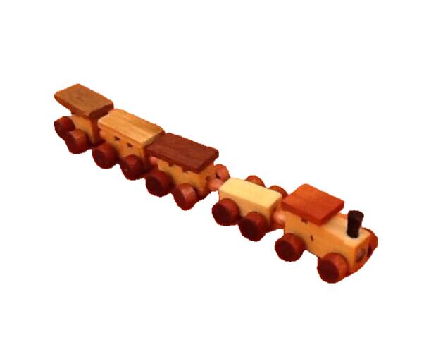 Wooden miniature train