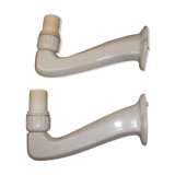 Pair of art deco 1920/30 white ceramic