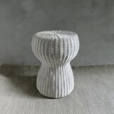 Rattan woven stool, champagne button shape