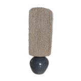 Vintage stoneware and rope lamp