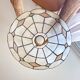 Vintage mother-of-pearl and vintage brass pendant light 1970