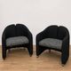 Pair of chairs by Eugenio Gerli for Tecno with patterns, 70s