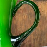 Empoli glass vase/carafe/ewer, 1960s