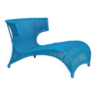 Chaise longue basse bleu ciel par Monika Mudler pour IKEA, 2001