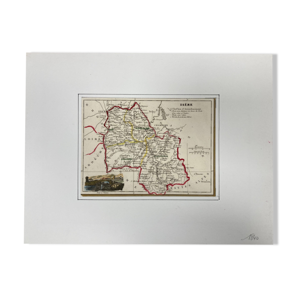 Carte ancienne de l'Isère