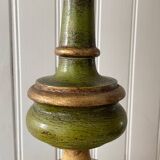 Vintage lamp in turned wood chic gold