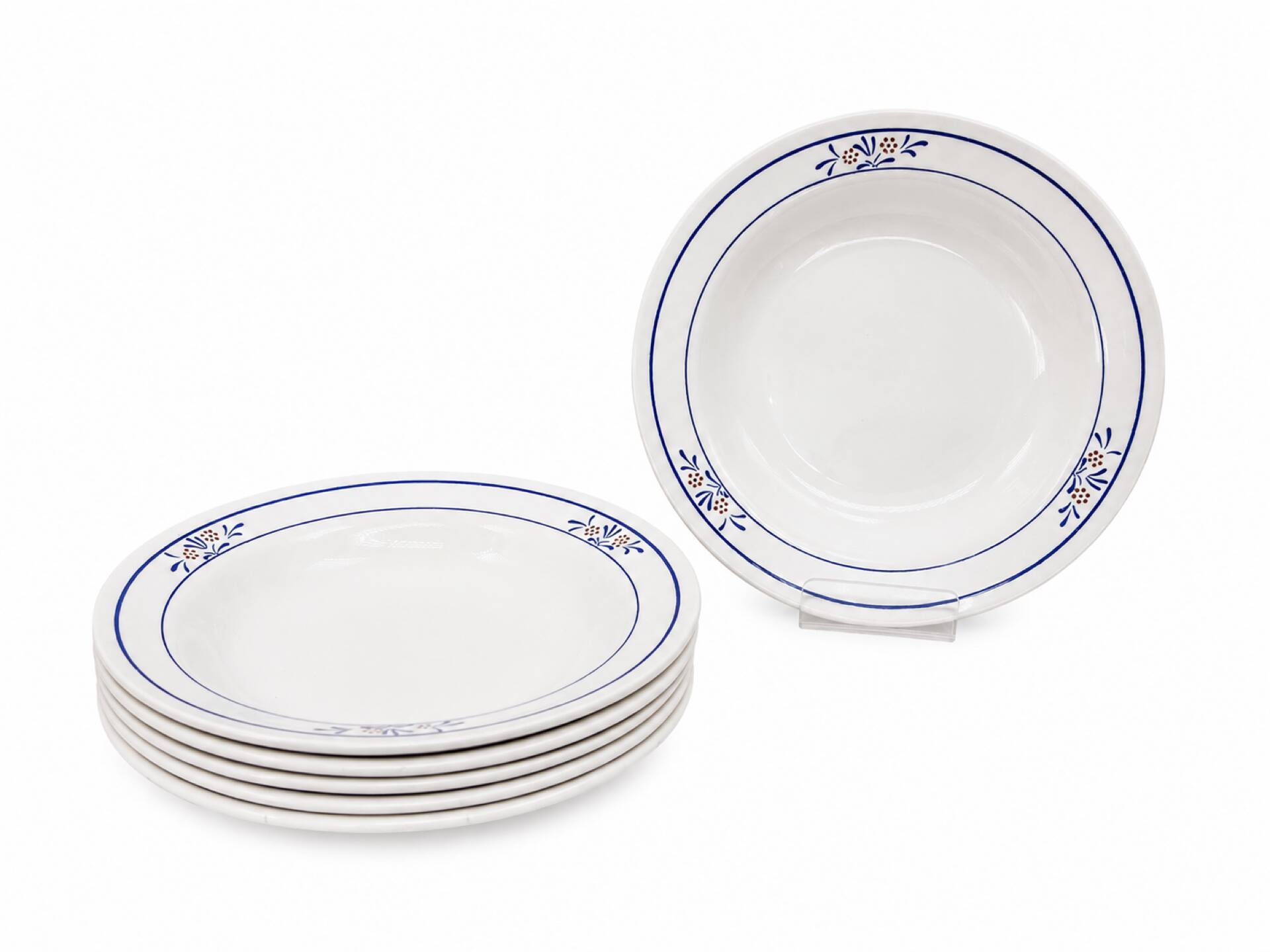 6 soup plates 1940s/50s