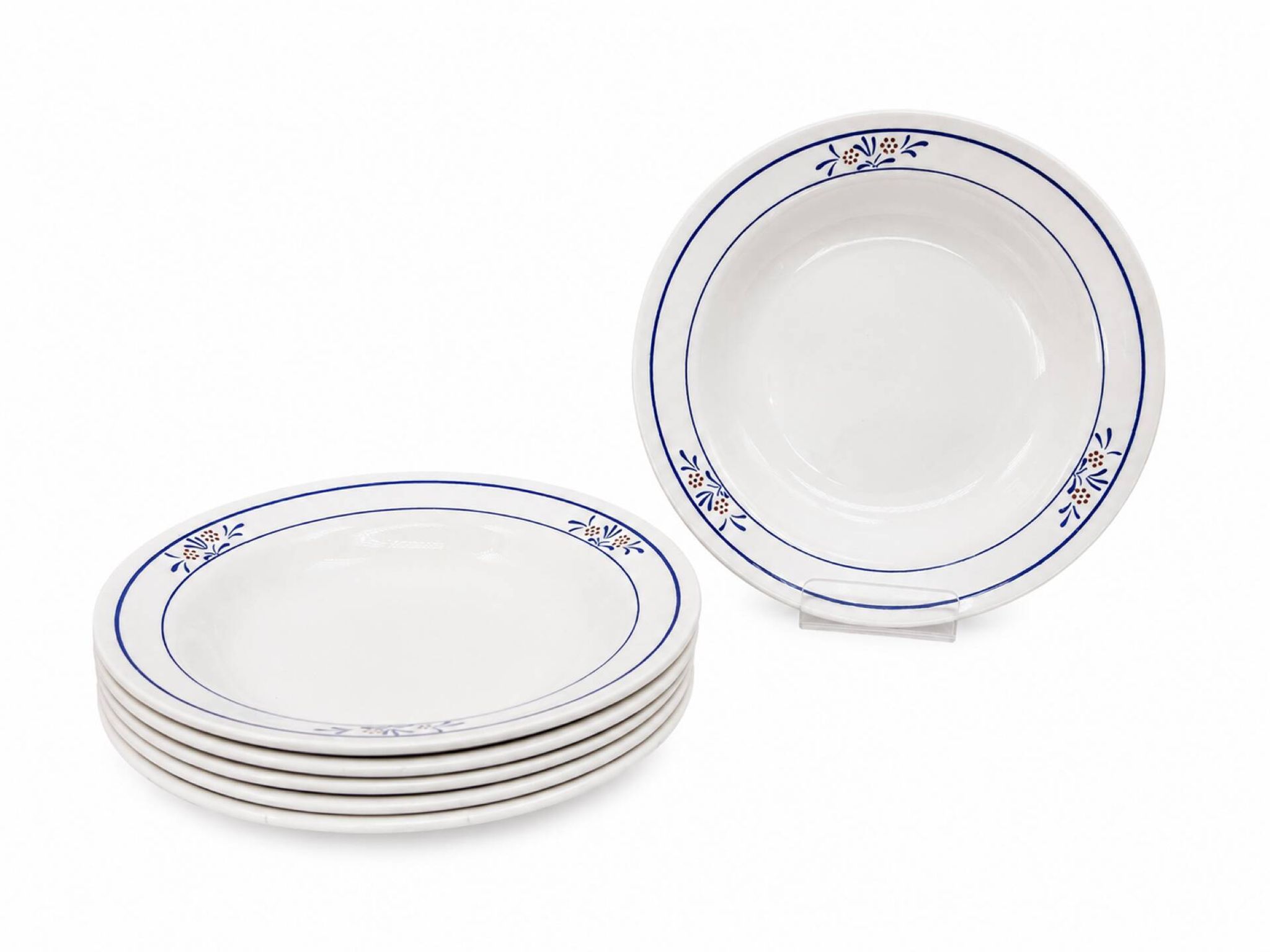 6 assiettes à soupe 1940/50