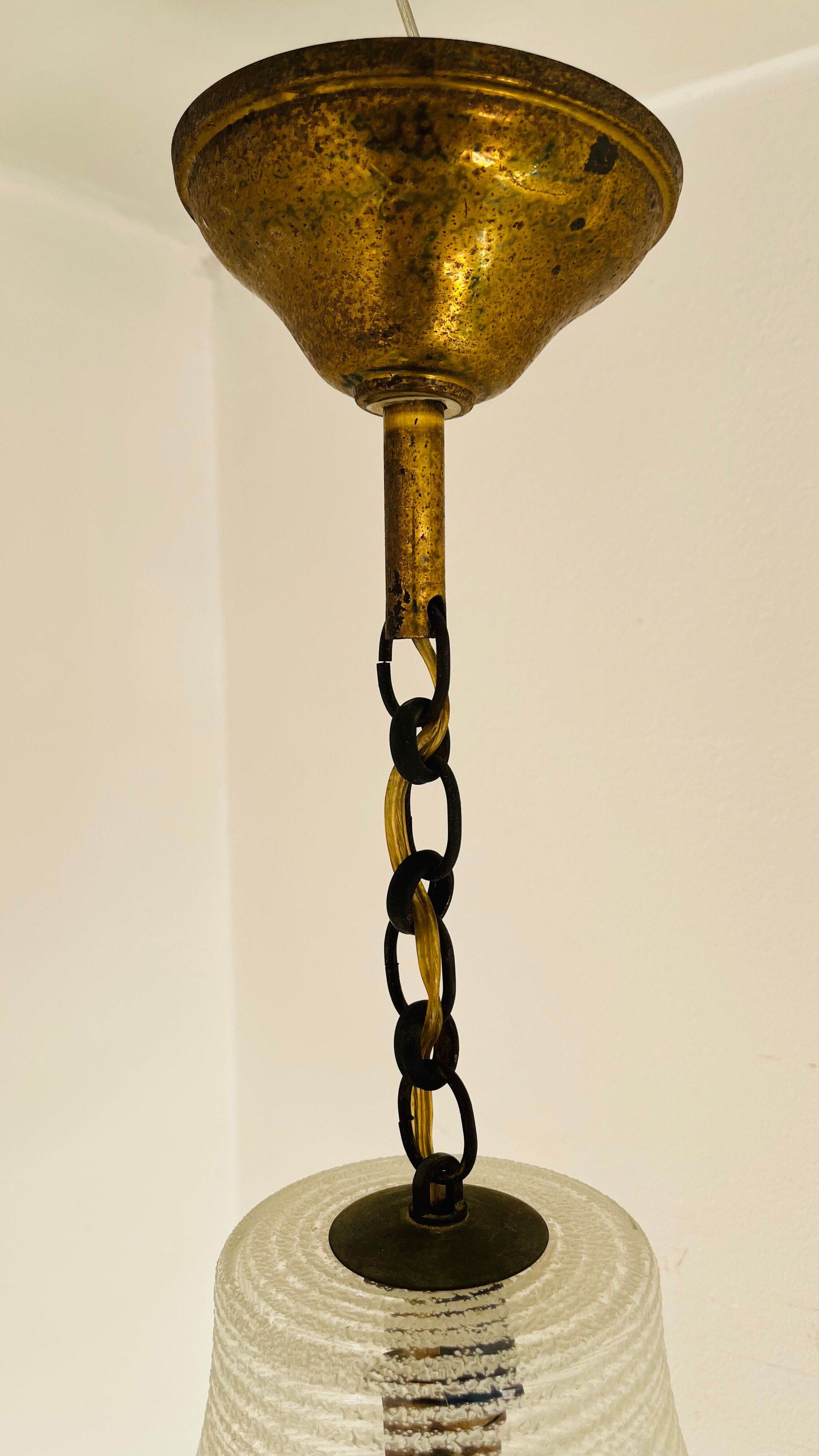 Vintage granite glass pendant lamp