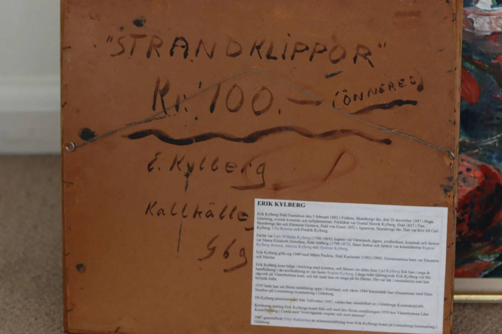 "Strandklippor" d'Erik Kylberg