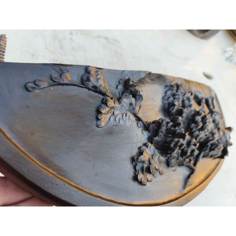 Dark oak relief sculpture 19th century