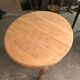 Round/oval dining table solid oak with two extensions