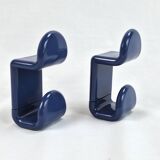 Pair of Gedy 1970s hooks in vintage space age ABS