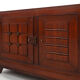 Art Deco carved geometric sideboard by Charles Dudouyt in oak, France ca. 1