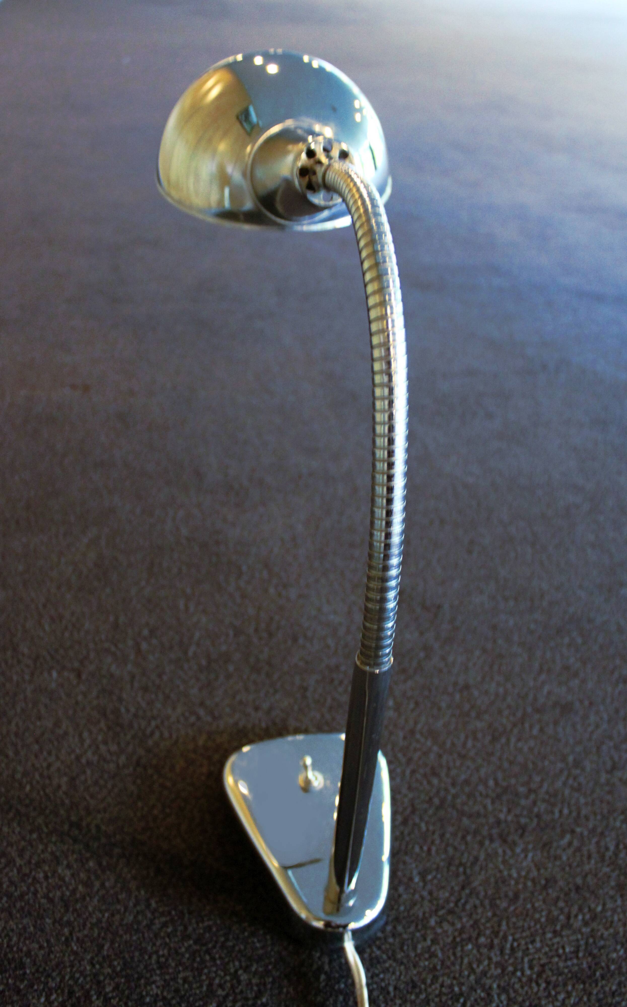 Chrome desk lamp, 50's.