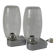 Pair of designer wall lights in blown glass and chrome by inda circa 1960-1970