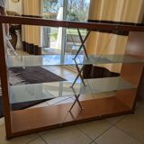 Pascal Mourgue Designer Shelf - Tempered Glass and Wood - Cinna Roset