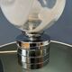 Mid-Century chrome desk lamp with glass shade