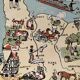 Affiche ancienne carte illustrée de la Normandie 1939 - JP Pinchon