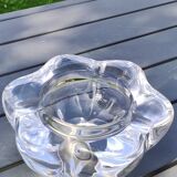 Large and Imposing Empty Pocket/Daum Crystal Ashtray, unsigned. 50s. Diam. 17.5 cm