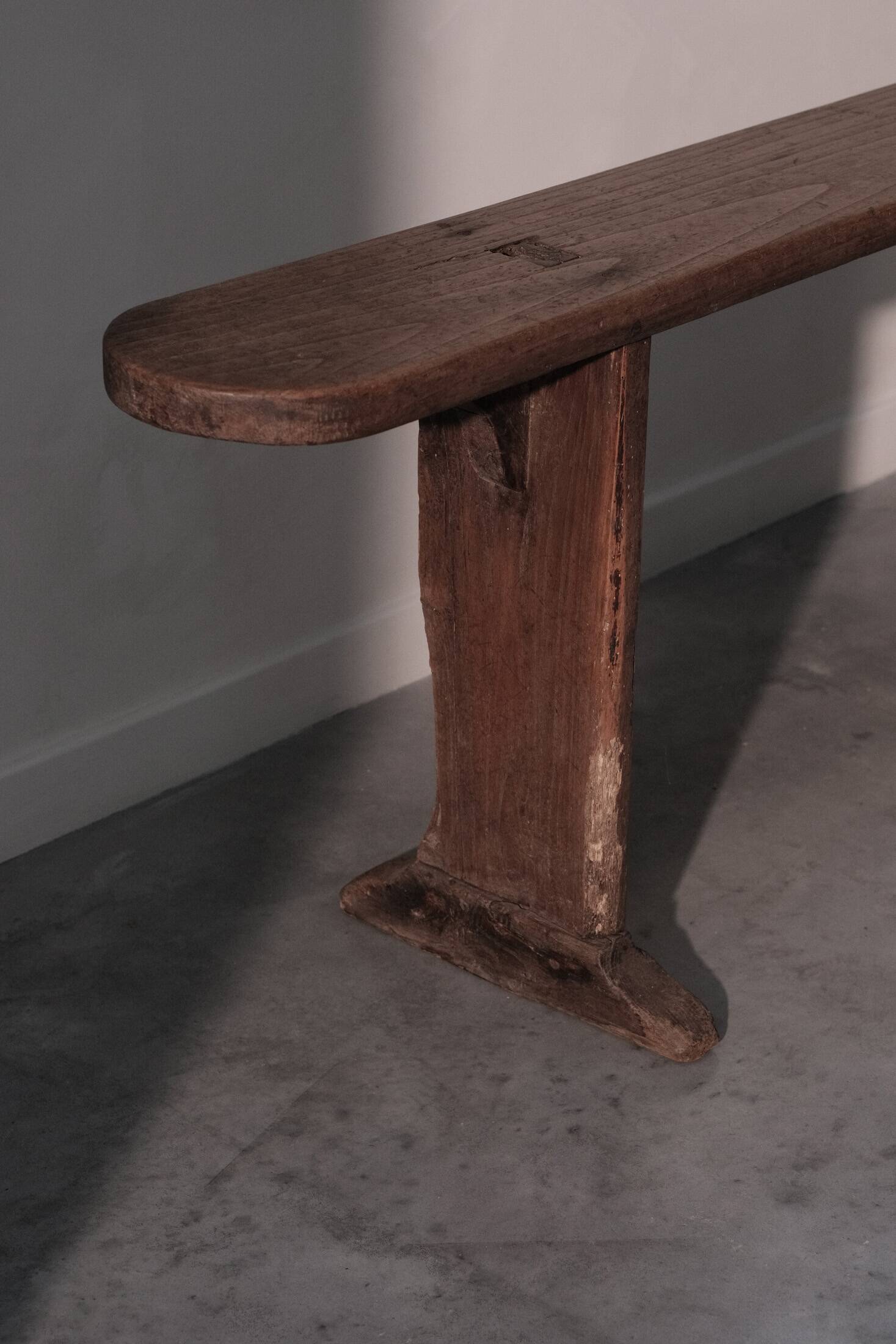 Farmhouse bench in chestnut wood