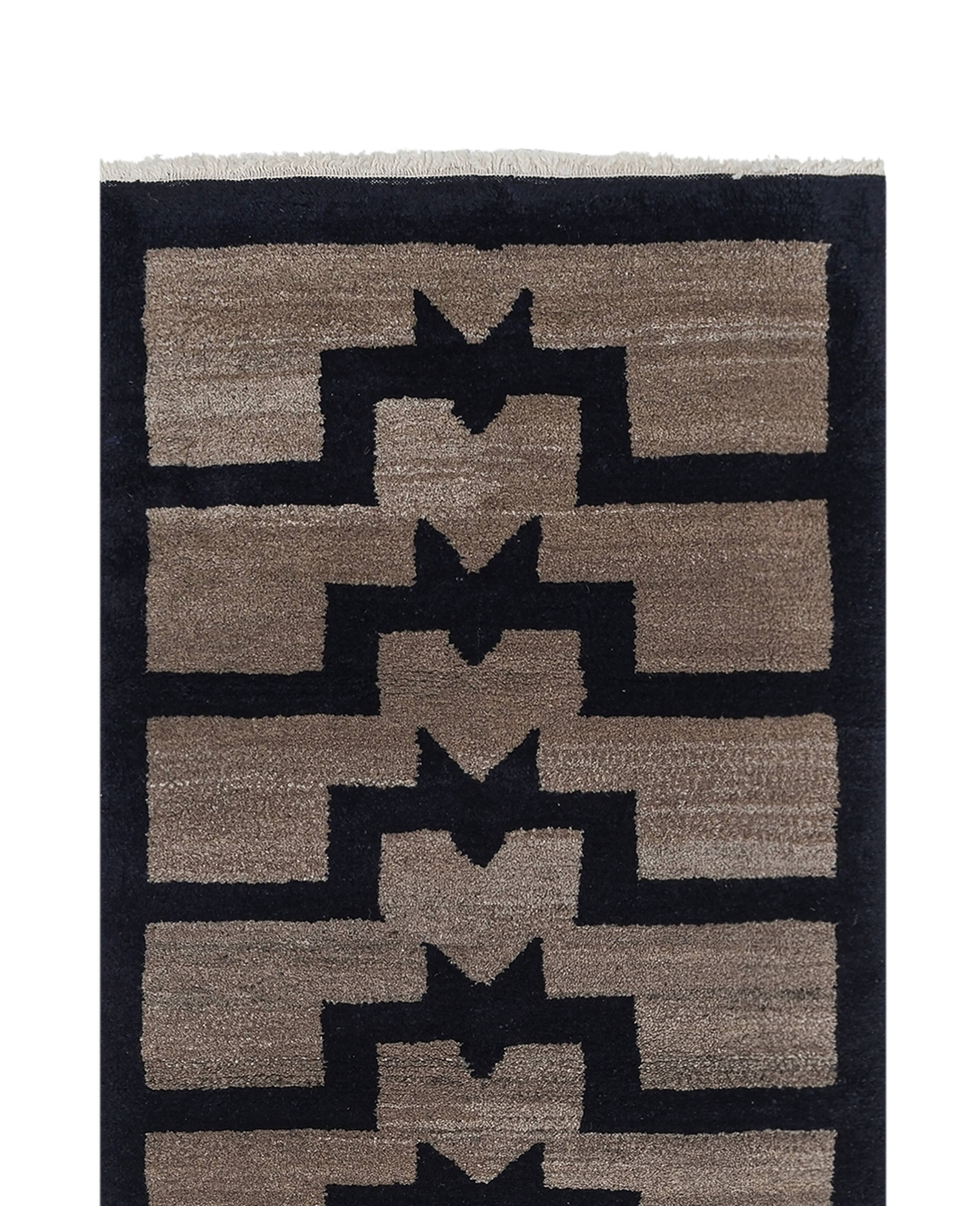 Vintage Turkish Oushak Rug Handwoven 86x211 cm