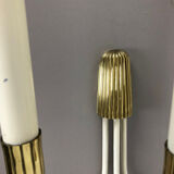 Set of 2 Original Brass Wall Lights Vereinigte Werkstätten München, Germany 1950