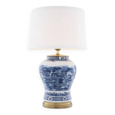 Chinese blue table lamp