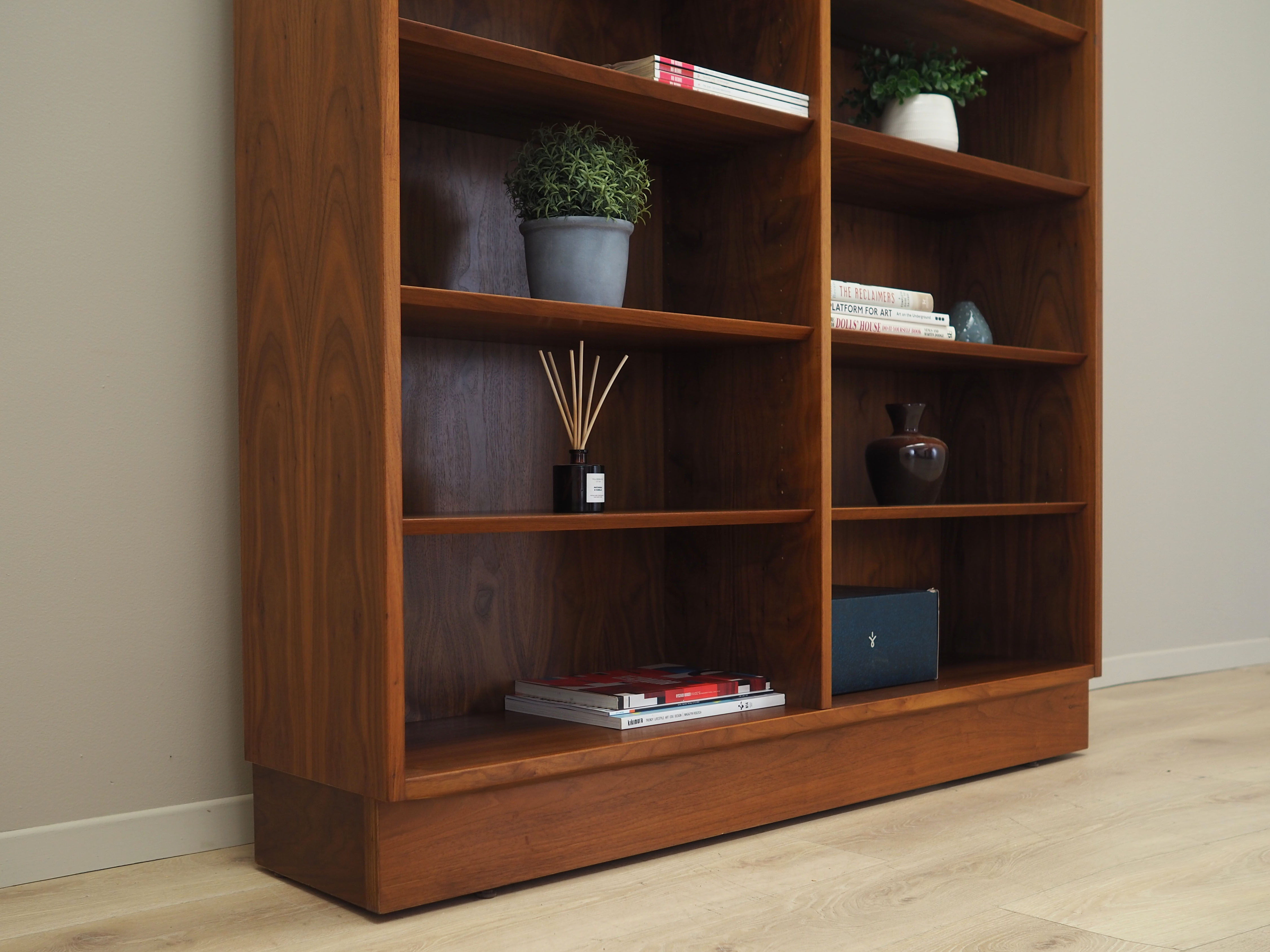 Walnut bookcase, Danish design, 1970s, production Hundevad