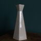 Ceramic candlestick with crackled glaze and gilding, Art Deco