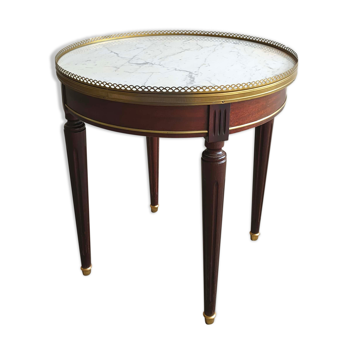 Side table white marble hot water bottle