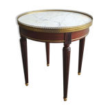 Side table white marble hot water bottle