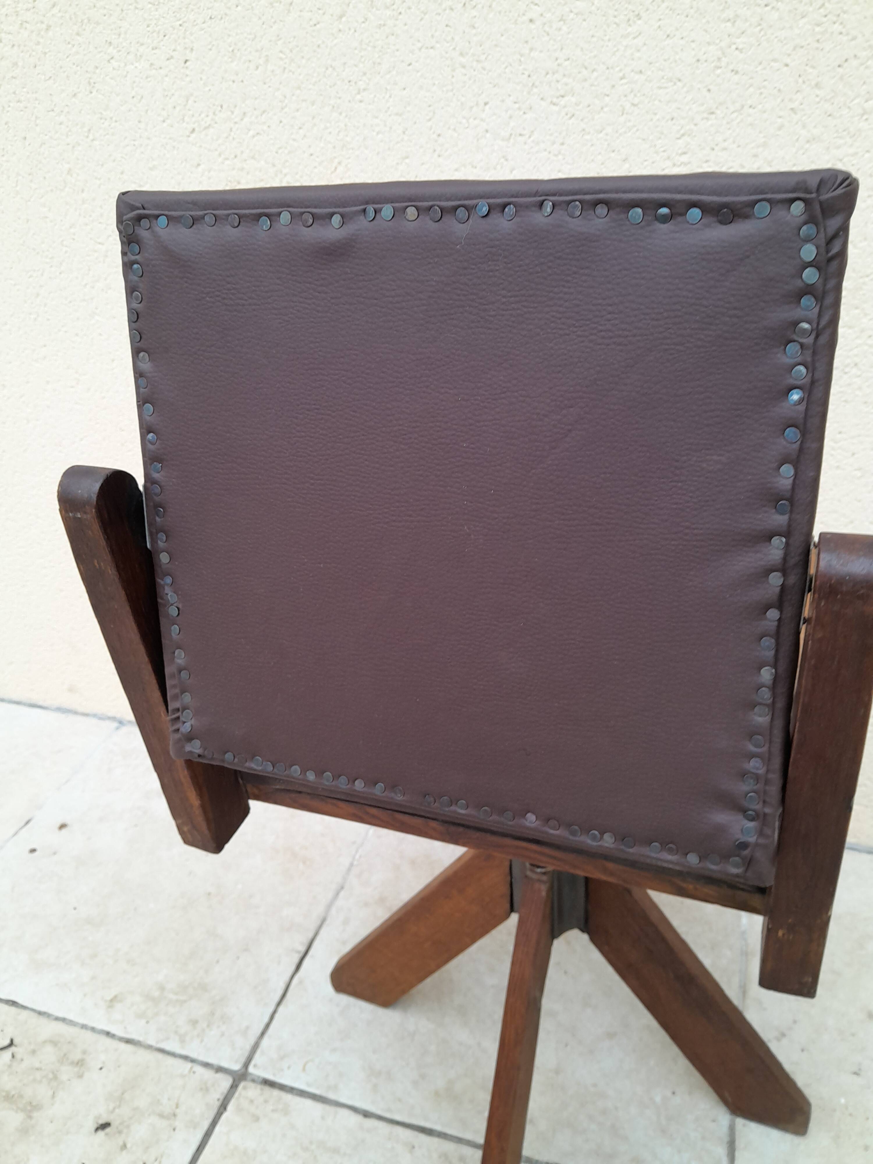 Ancienne chaise de bureau ou architecte tripode vintage