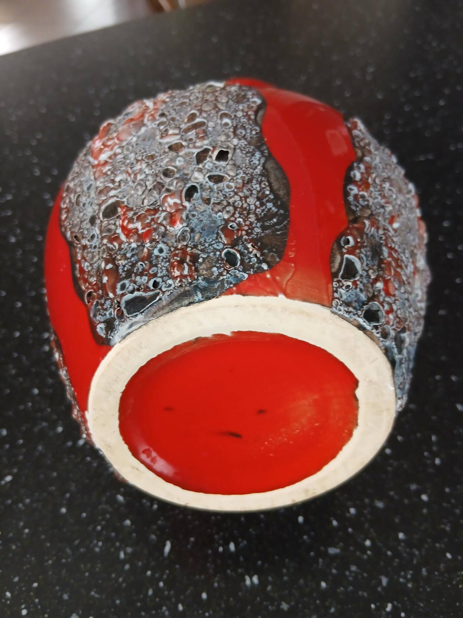 Pichet vintage "west germany pottery fat lava red"