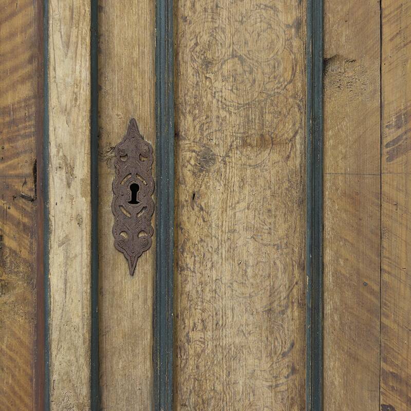 Bridal wardrobe in antique painted folk art