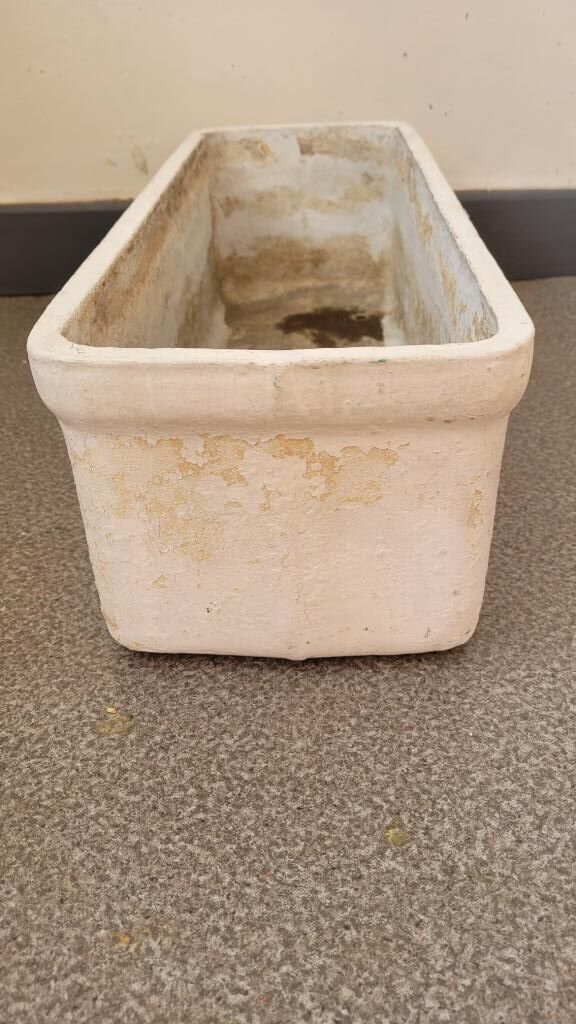 Set of 2 gardeners in fiber cement eternit Willy Ghul