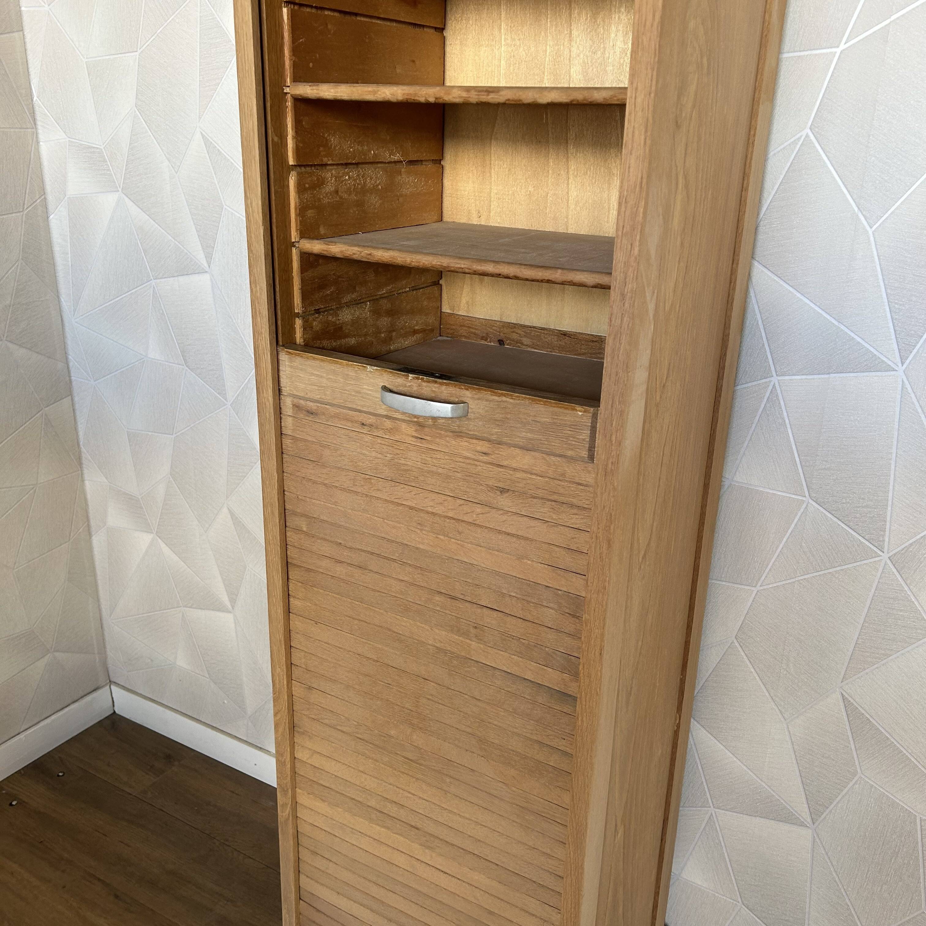 Stripped filing cabinet in oak veneer
