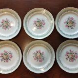 6 assiettes plates Céranord Roseraie Verte