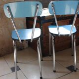 set of 2 Formica chairs from the 1970s