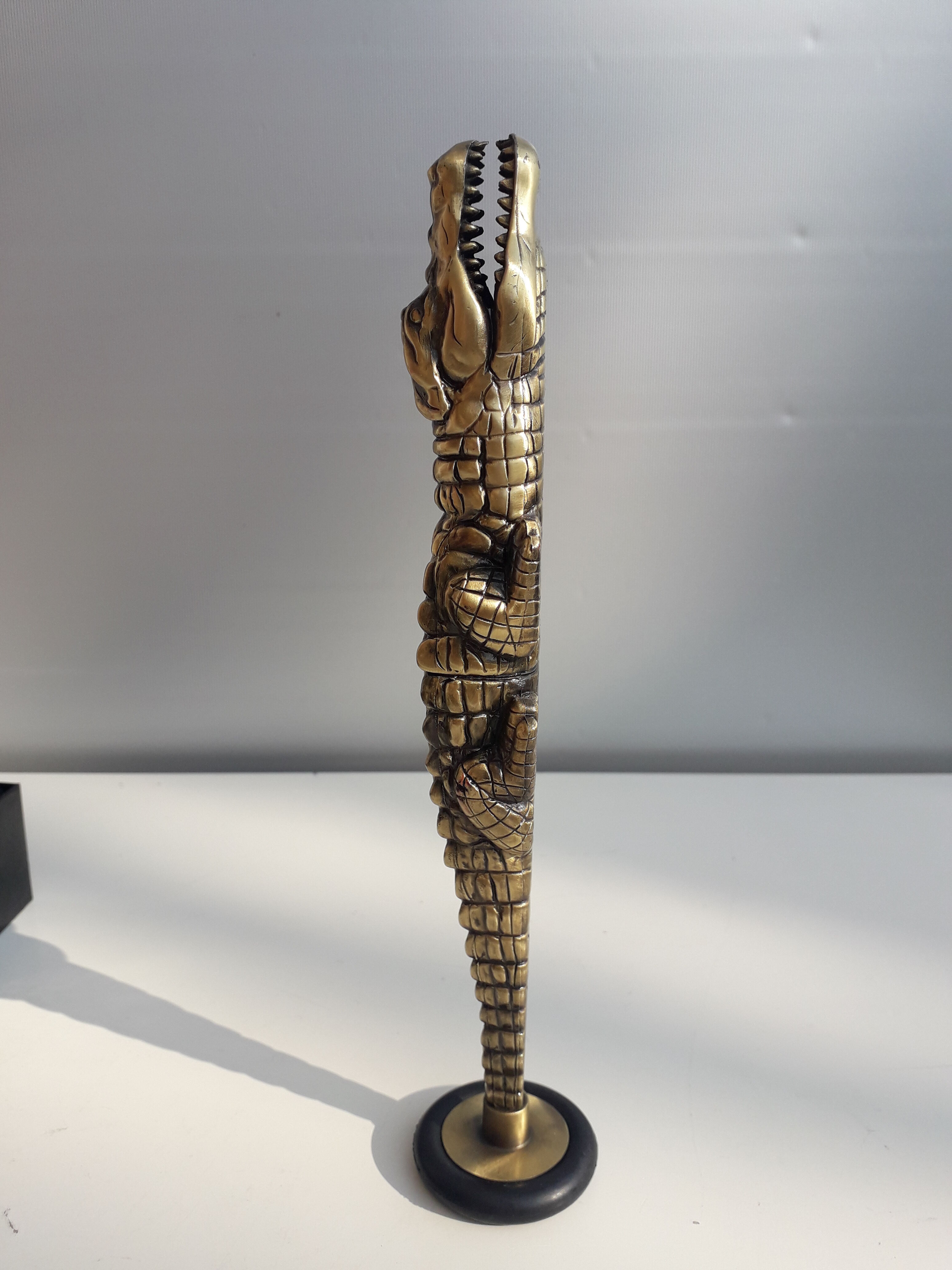 Doctor's reflex hammer Bayer brass crocodile 1960