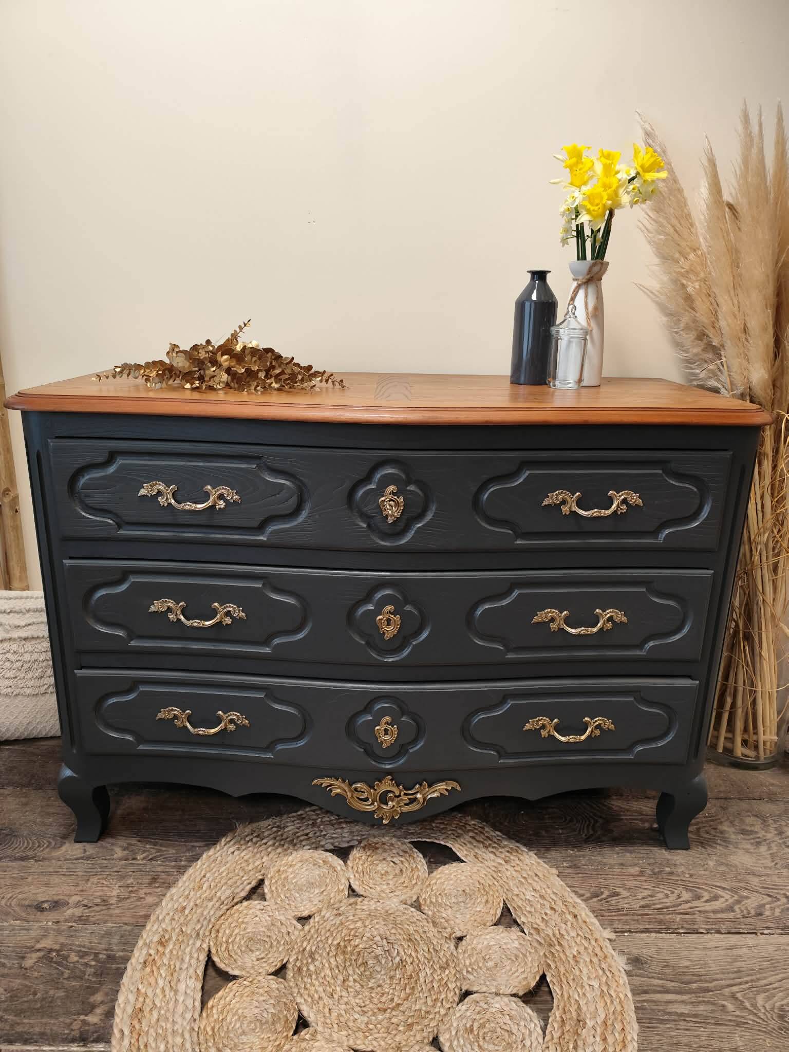 Birch wood chest of drawers