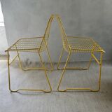 Pair of 1960s metal mesh chairs