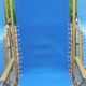 Set of 3 vintage lafuma sun loungers canvas and tubes + table